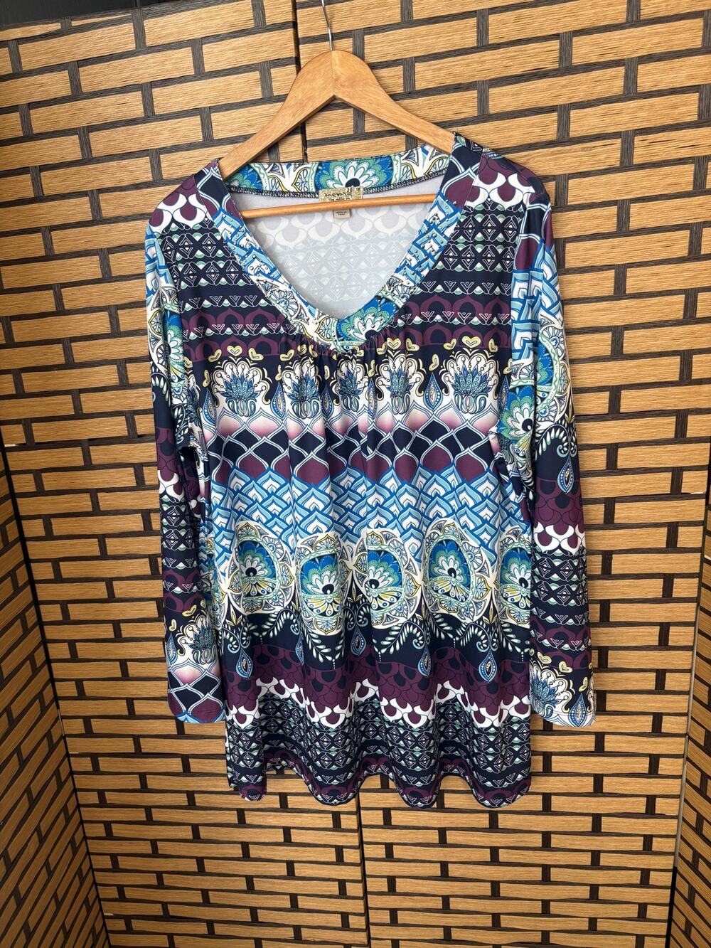 One World Boho Tunic Top Size 1X